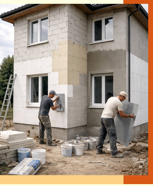 Утепление дома из газобетона в Соли-Илецке от 4376 руб./м² — заказать у ТепломастерСои